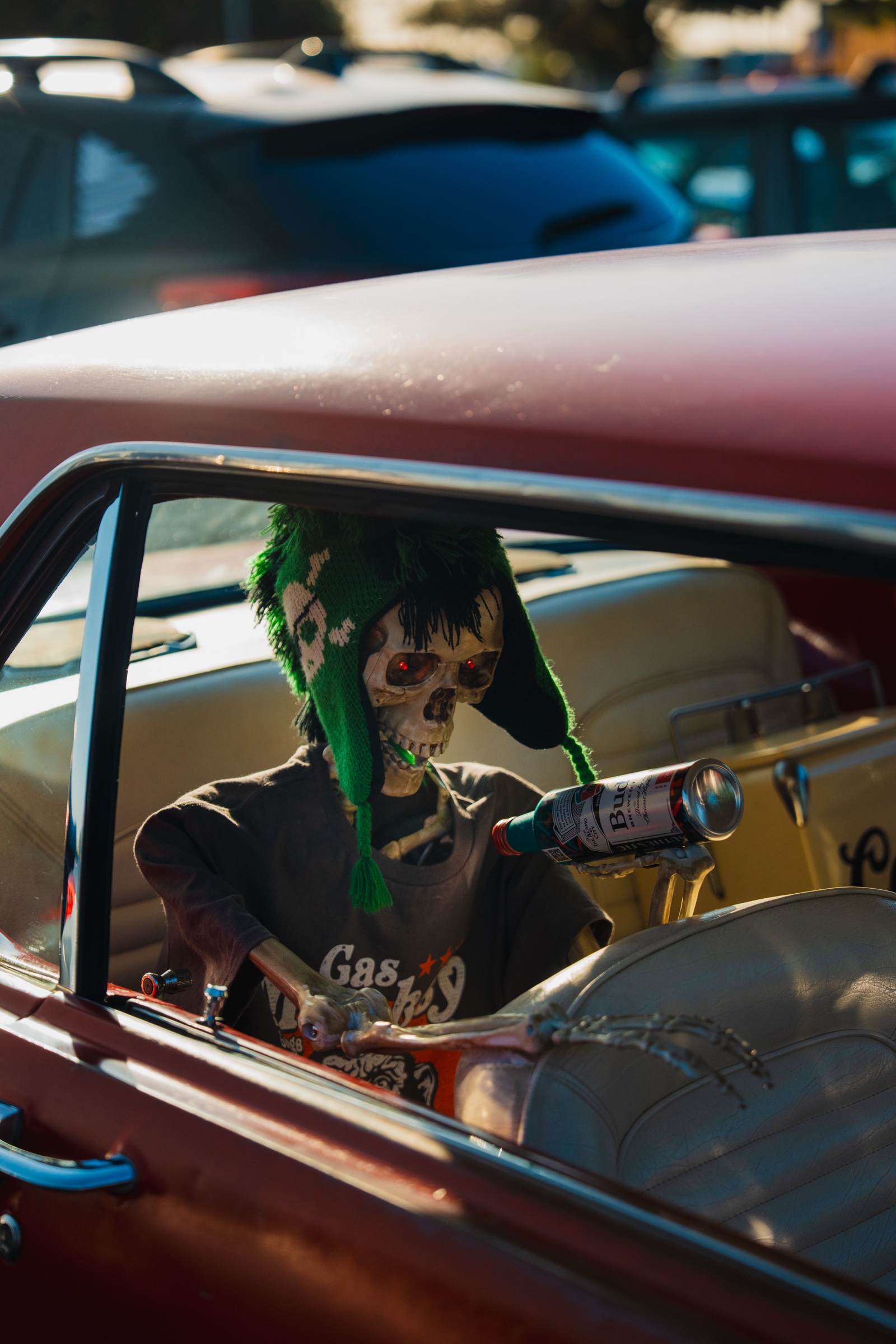 Skeleton in lowrider